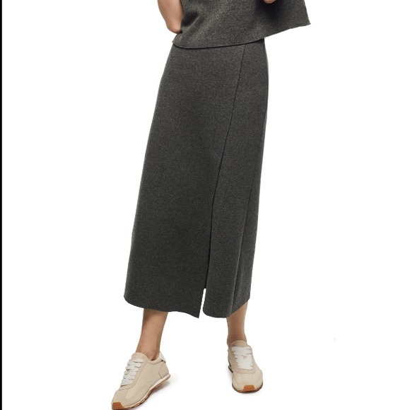 Wool slit Skirt - Picture 5 of 11